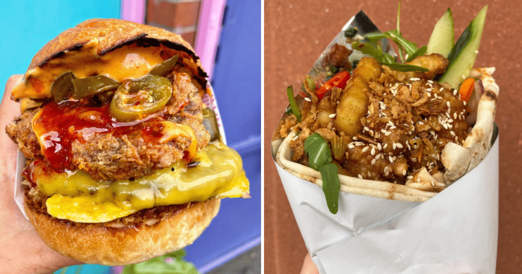 street-food-manchester-wholesome-junkies-vegan-burger-salt-pepper-wrap