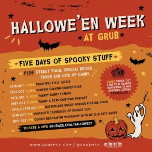 halloween-week-poster-of-events-at-GRUB-manchester
