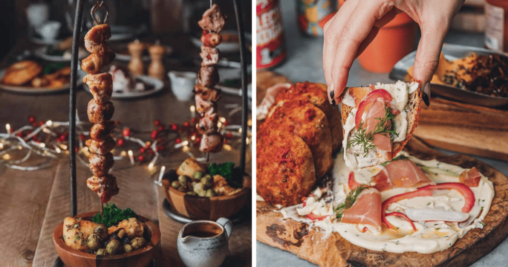 turkey-hanging-kebabs-and-butter-board-on-the-botanist-christmas-menu