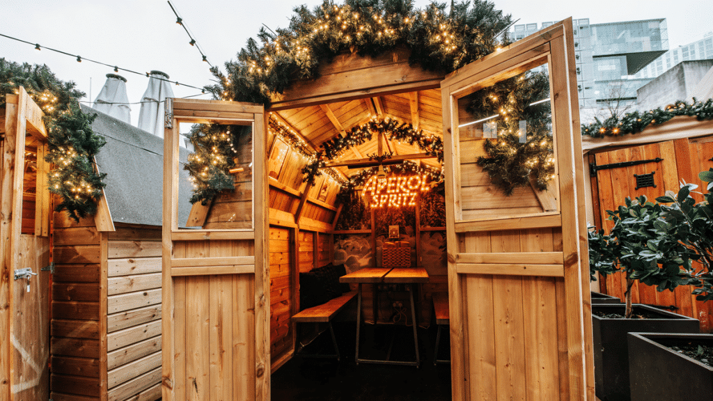 The Oast House Has Launched Cosy Aperol Spritz Ski Lodges Just In Time For Christmas