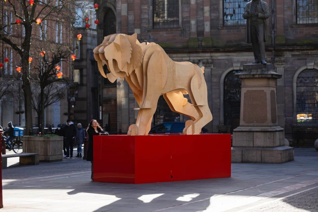 A Giant Tiger Sculpture Has Been Unveiled In St. Ann’s Square In Celebration Of The Lunar New Year