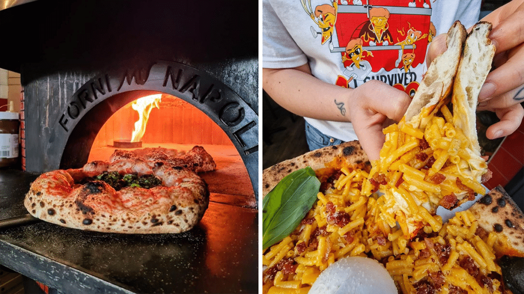 The Burrata Crazy Restaurant With The Biggest Crust Game In Manchester & Mac & Cheese Pizzas