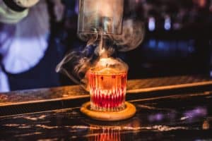 mnky-hse-cocktail-with-plume-of-smoke
