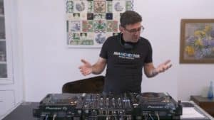 andy-burnham-with-DJ-decks-DJing-in-lockdown