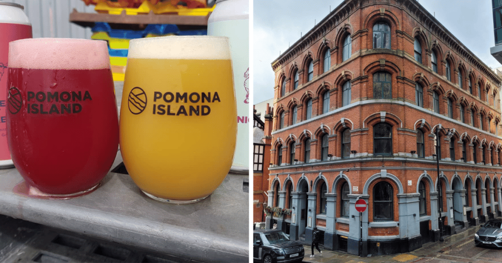 pomona-island-beer-in-glasses-berry-and-tropical-flavours-site-of-new-pub-on-pall-mall-chapels-walk-manchester
