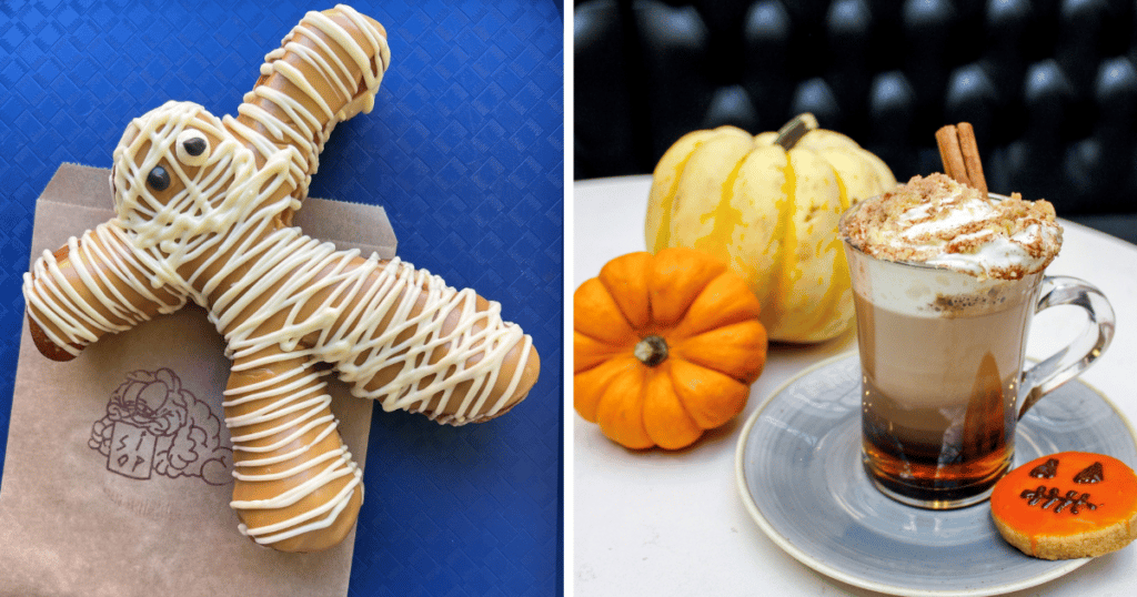 halloween-food-and-drink-specials-in-manchester-siop-shop-mummy-doughnut-the-midland-pumpkin-spice-latte