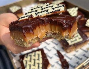 gooey-caramel-shortbread-with-bite-found-at-christmas-cafe-trafford-centre