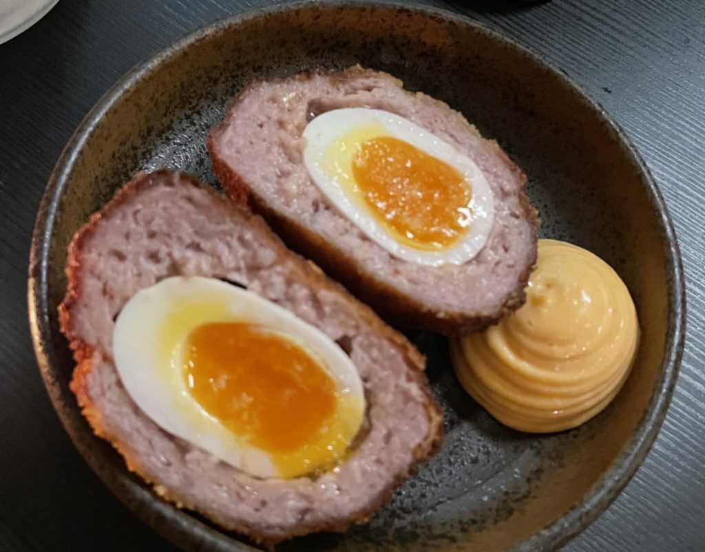 pork-scotch-egg-with-harissa-mayonnaise