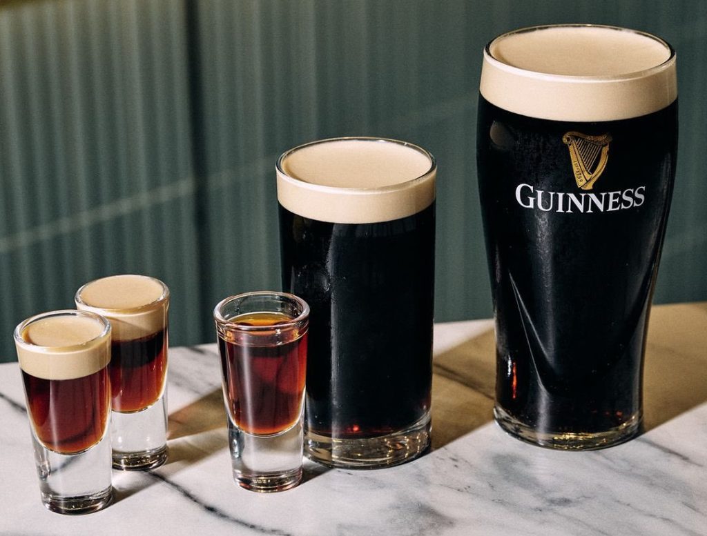 foundry-project-rows-of-whiskey-shots-baby-guinness-and-pints-of-guinness