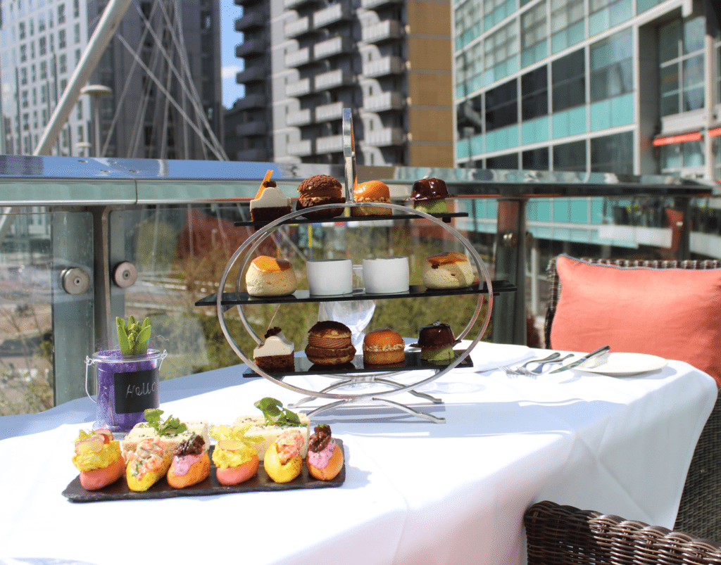 coronation-afternoon-tea-on-terrace-the-lowry-hotel-salford-manchester