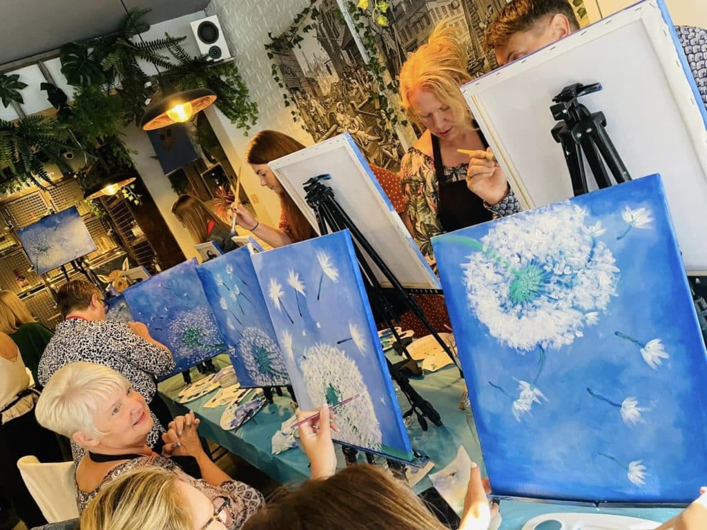 cocktails-n-canvas-people-painting-dandelion-clocks