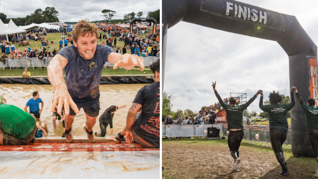 tough-mudder-comes-to-manchester-person-climbing-assault-course-people-passing-finish-line