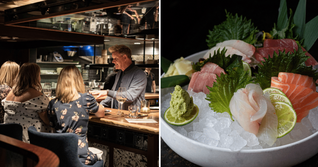 gordon-ramsay-at-lucky-cat-restaurant-which-is-coming-soon-to-manchester-bowl-of-sashimi-selection-with-wasabi