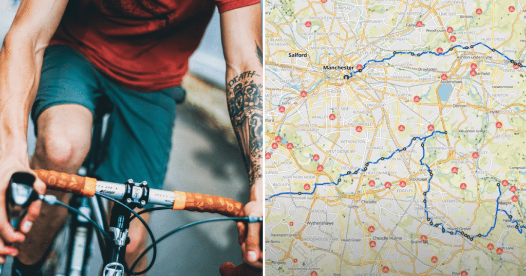 man-on-bike-map-of-penis-testicles-shaped-cycling-route-around-manchester