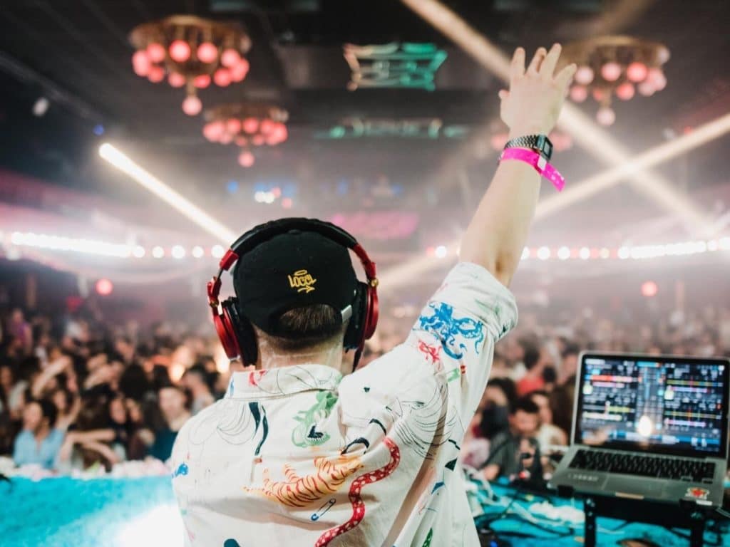 a DJ performing at a Bresh club night